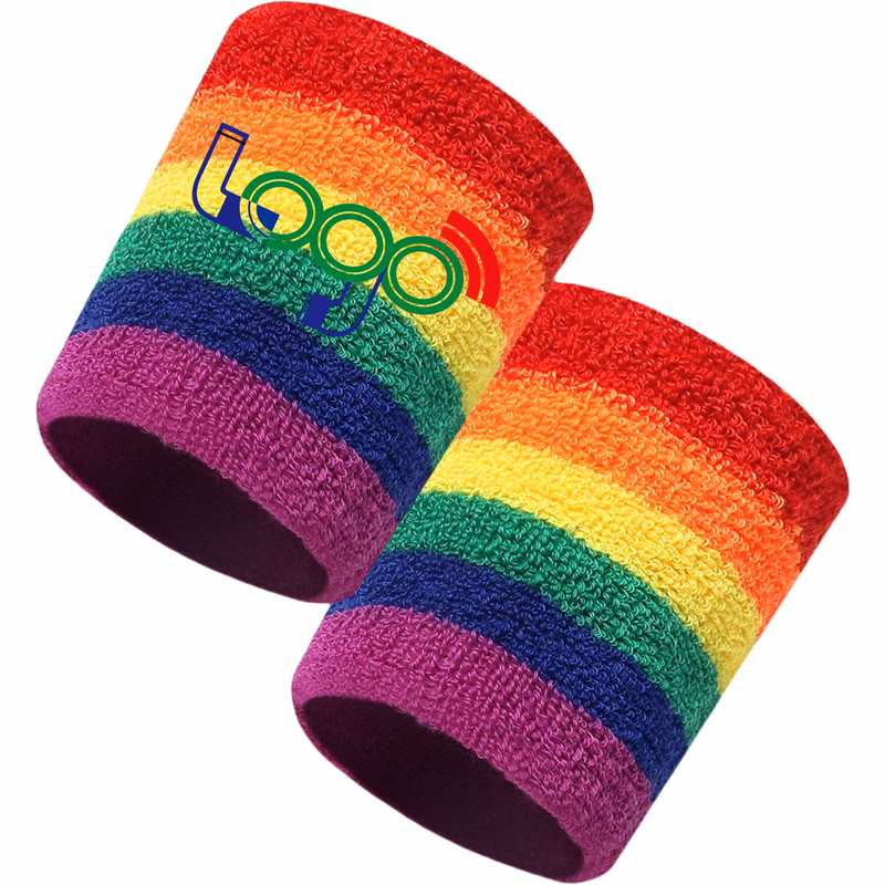 Absorbent Rainbow Wrist Brace MOQ20