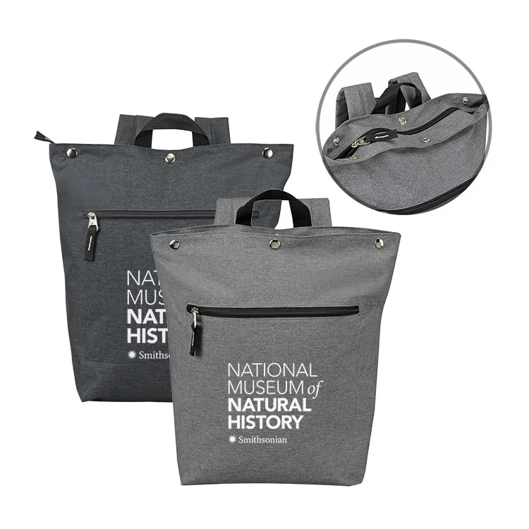 Snap Top Padded Zippered Computer Backpack 1