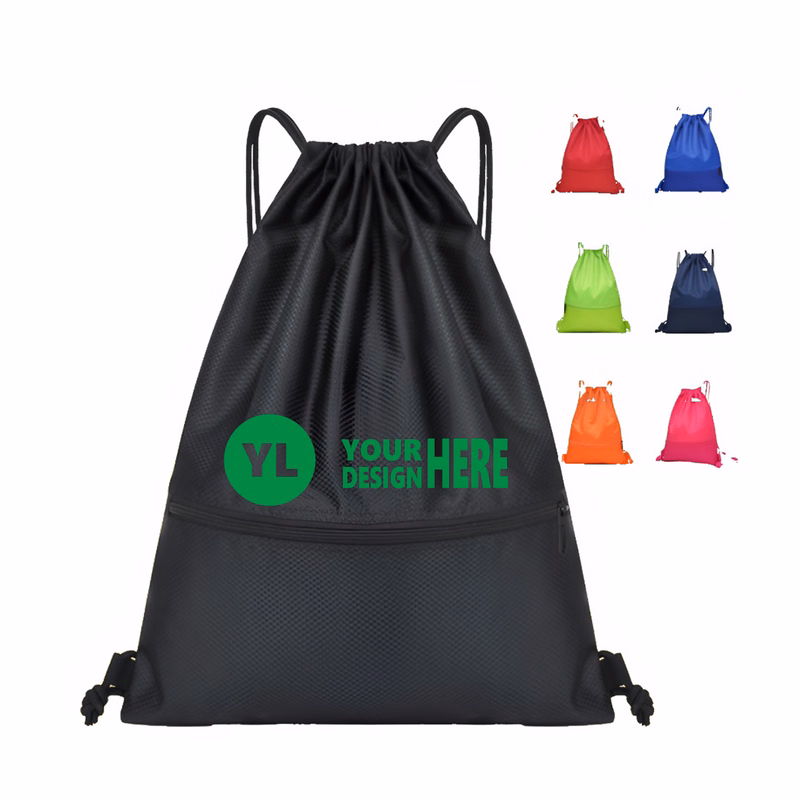 MOQ50 Simple Design Drawstring Backpack With Logo