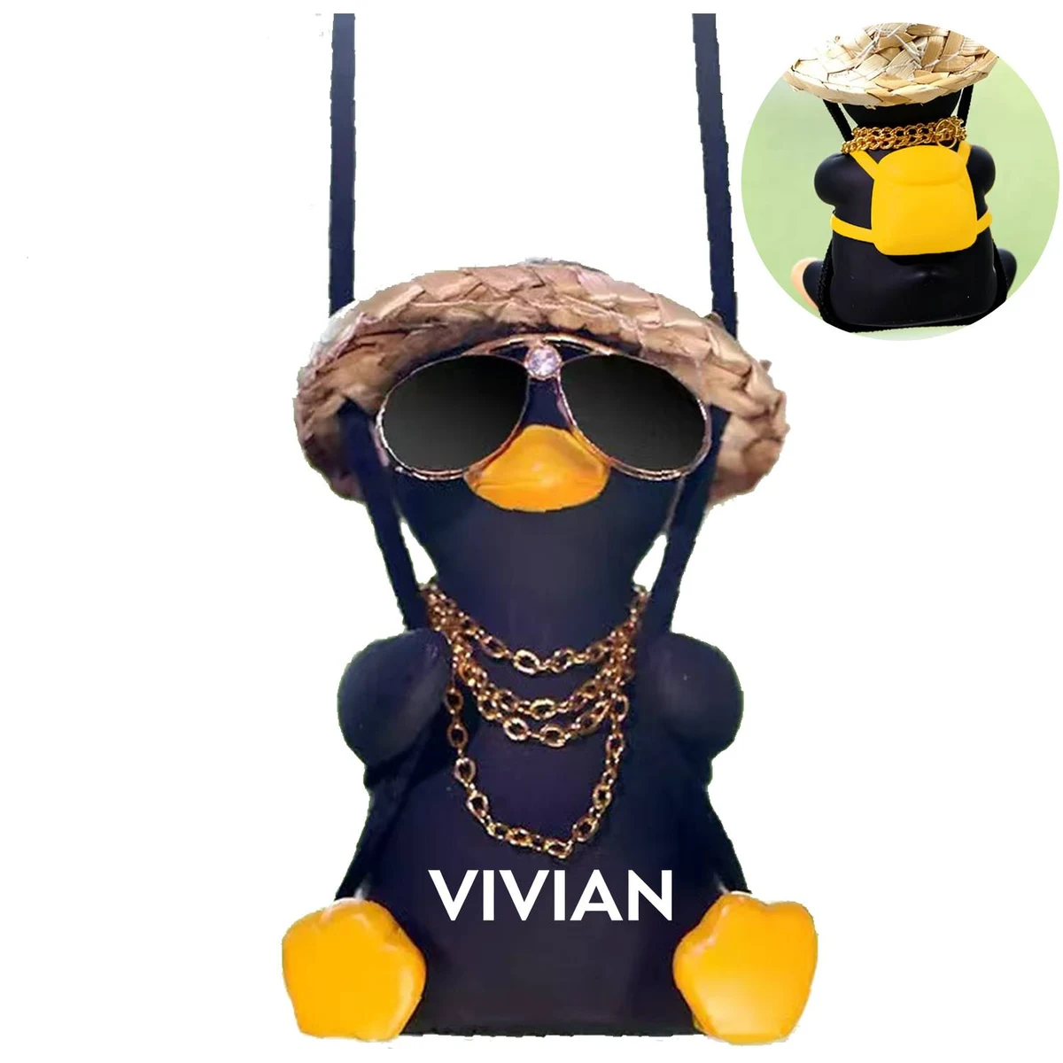 Car Plaster Duck Hanging Ornament 1
