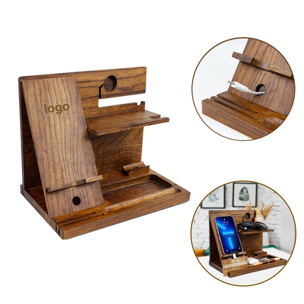 Wood Phone Docking Station 1