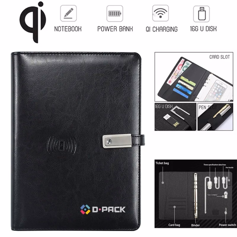 A5 Notebook With 8000 mAh Power Bank & 16GB U Disk
