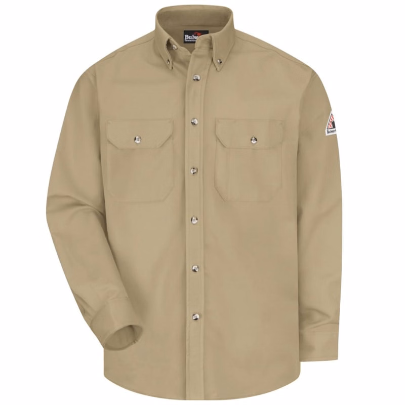 Bulwark Men's Tall Dress Uniform Shirt - Excel FR ComforTouch - 7 Oz. - SLU2T