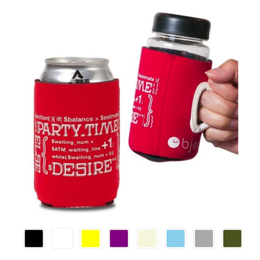 Neoprene Stubby Can Coolie w/Handle 1