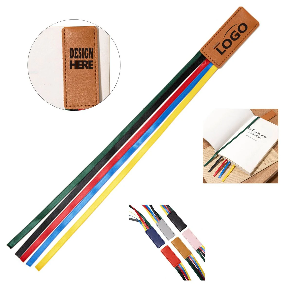 Colorful Webbing Leather Bookmark 1