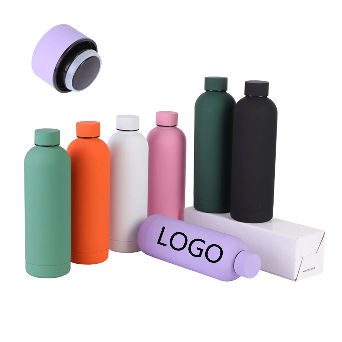500Ml/17Oz Stainless Steel Frosted Rubber Insulated Water Cup 1