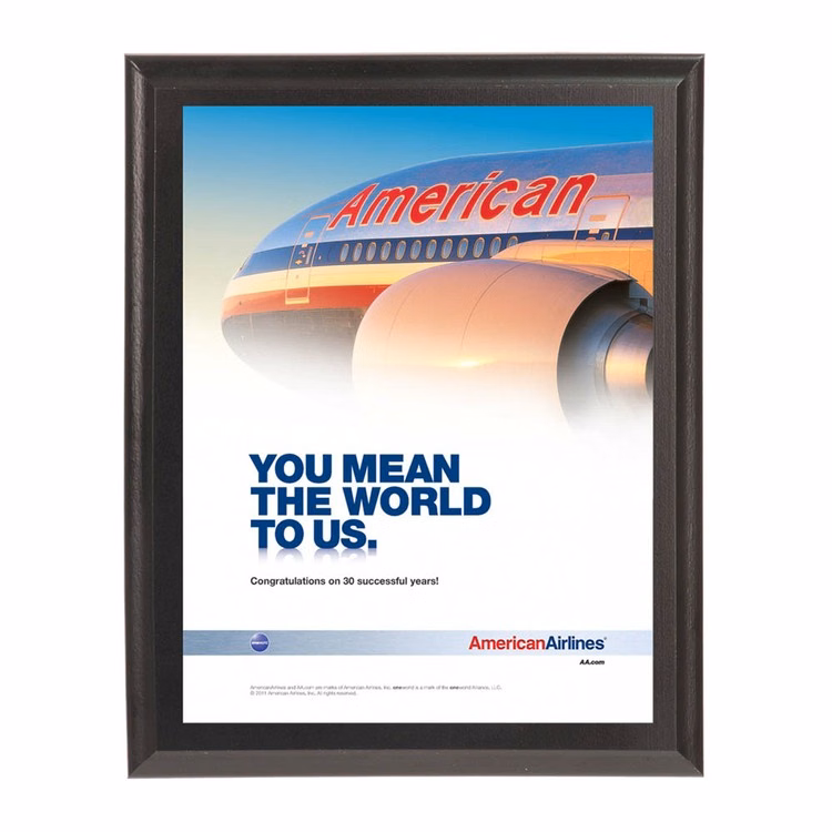 Vibraprint® Solid Black Finish Plaque (Various Sizes)