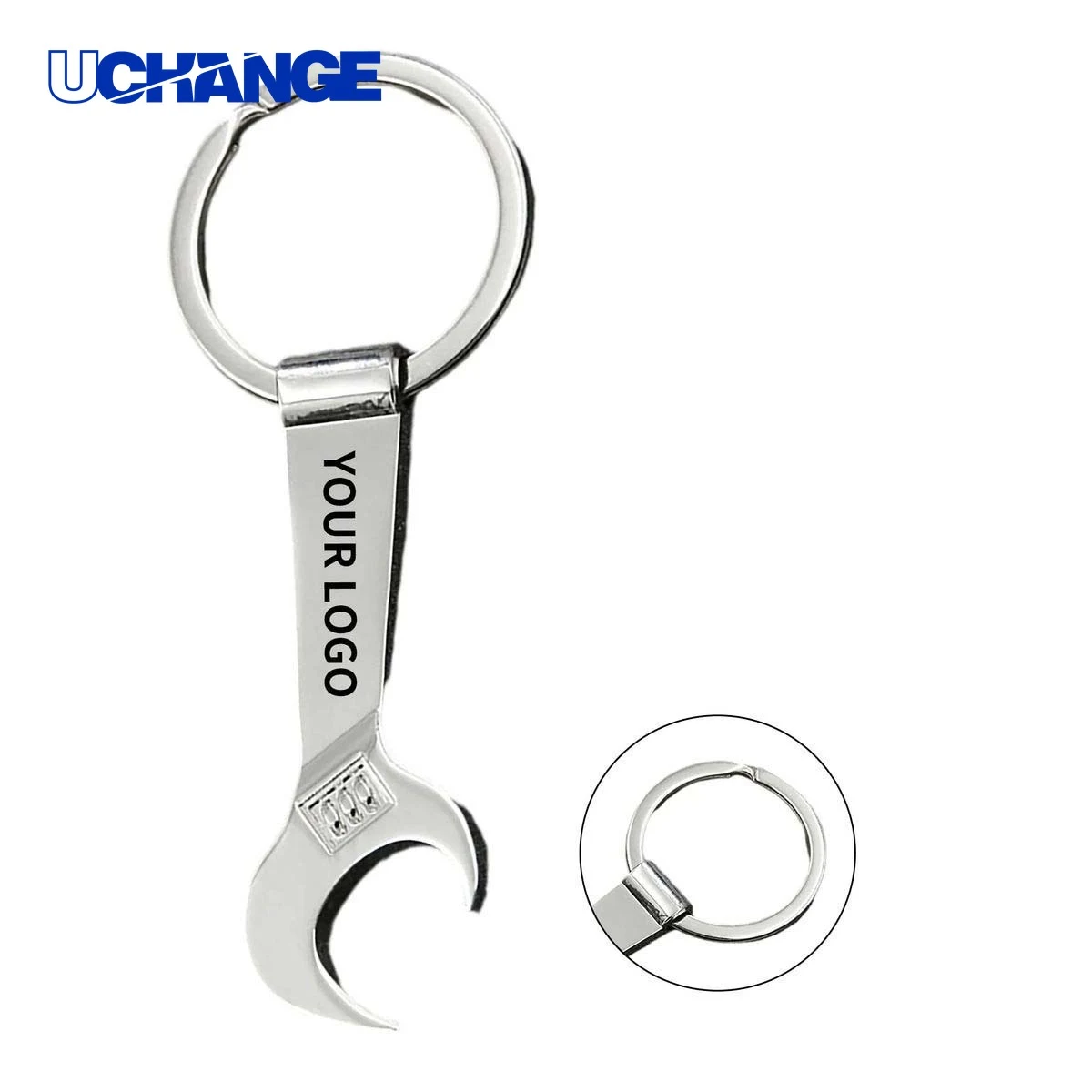 Mini Wrench Bottle Opener Keychain Tool in Metal 1