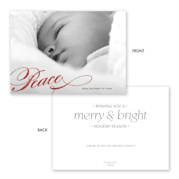 Peace Holiday Photo Card 1