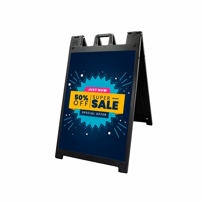Signicade Black Sidewalk Sign Graphic Only (1 printed Panel)