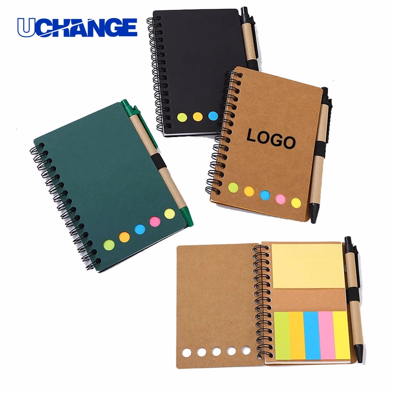 Sticky Notes Notebook Journal with Ballpoint Pen