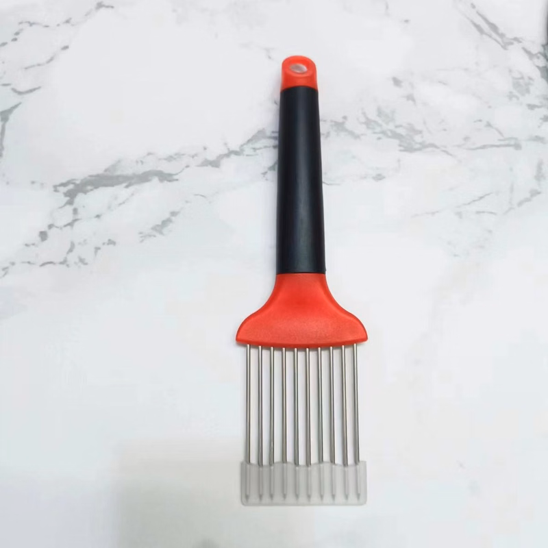 Stainless Steel Holder Slicing Guide & Meat Tenderizer Tool