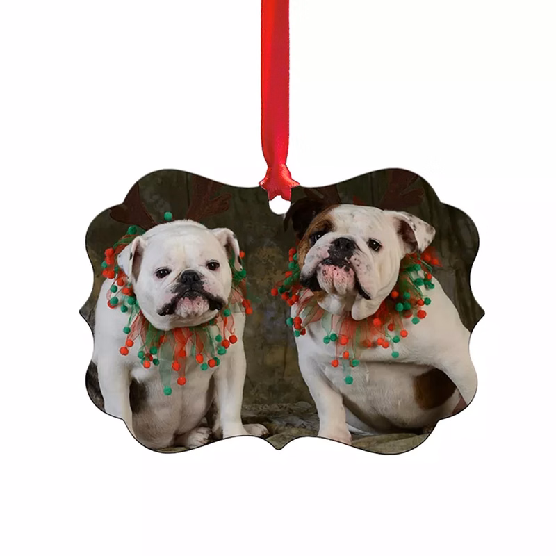 Rectangular Frame MDF Christmas Ornament