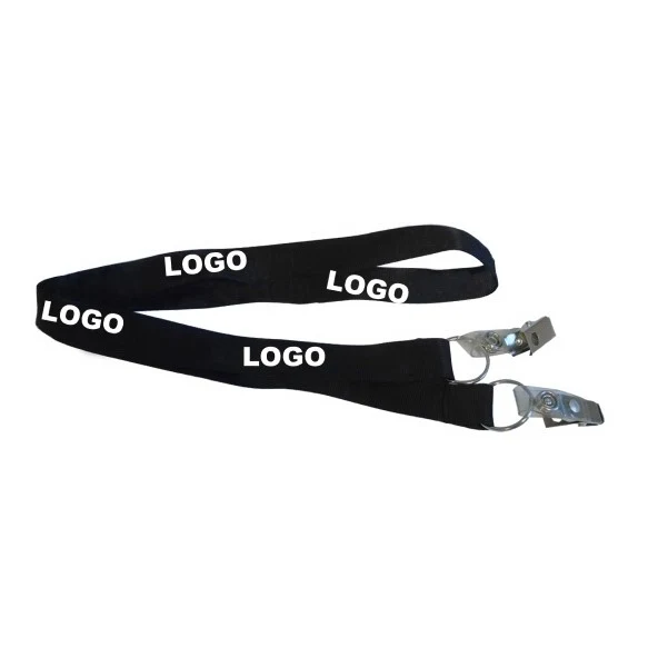 Polyester Lanyard With Double Clips 1