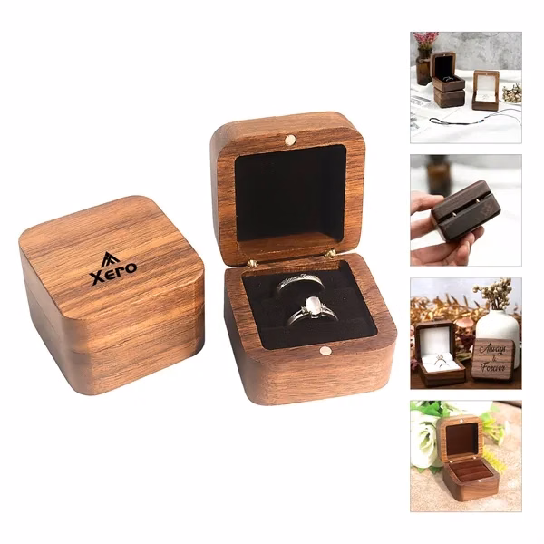 Custom Solid Wood Magnetic Ring Box — Multi Purpose — Wedding Engagement Gift Box