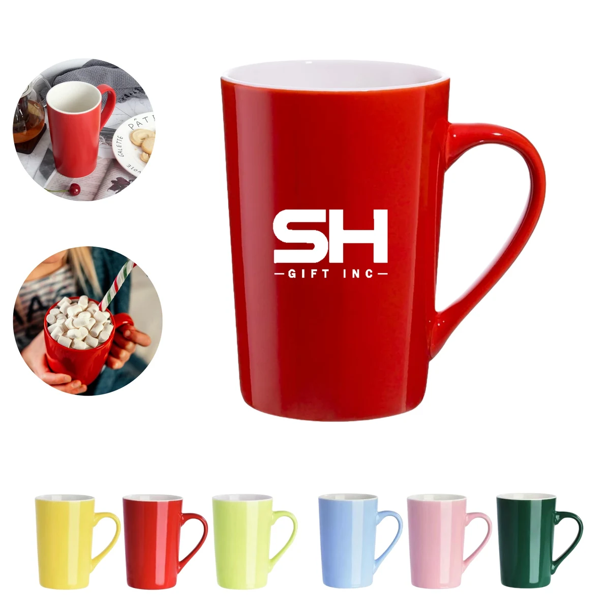 12oz Solid Color Ceramic Mug 1