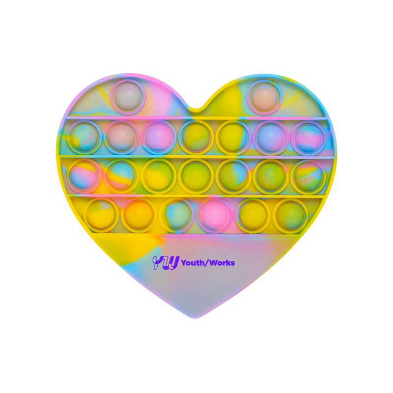 Push Pop Bubble Heart Shape Fidget Sensory Toy