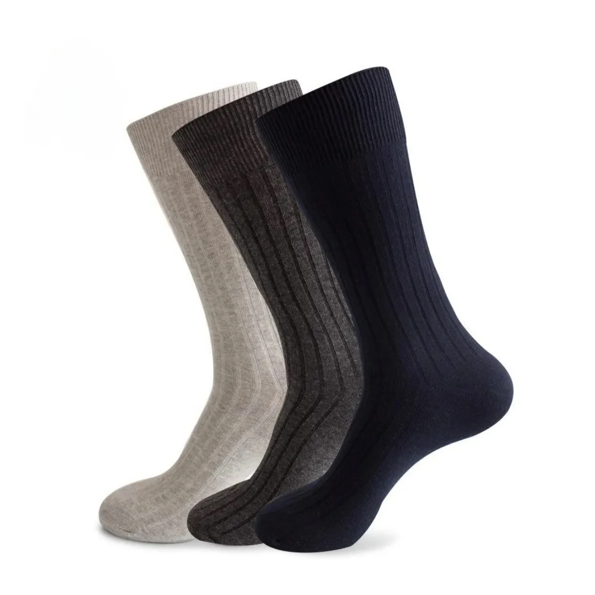 Unisex Textured Basic Dress Socks 1