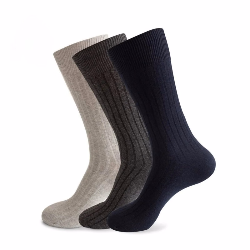 Unisex Textured Basic Dress Socks