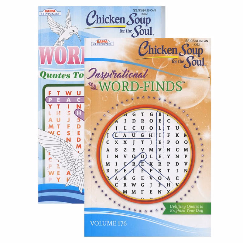 "Chicken Soup For The Soul" Word Find Puzzle Books - Digest Size Two Titles