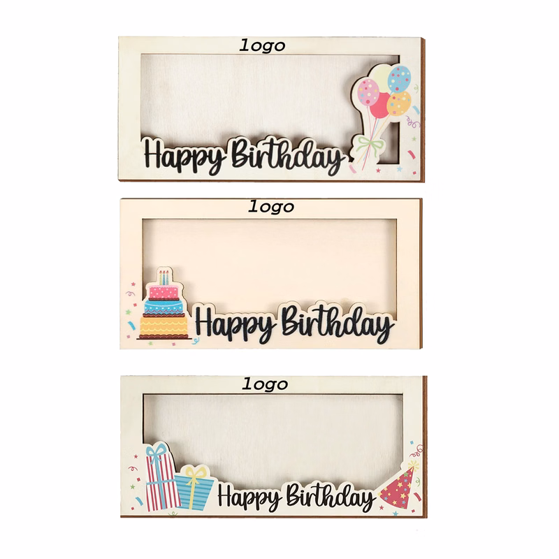 Wooden Birthday Money Holder Cash Envelope