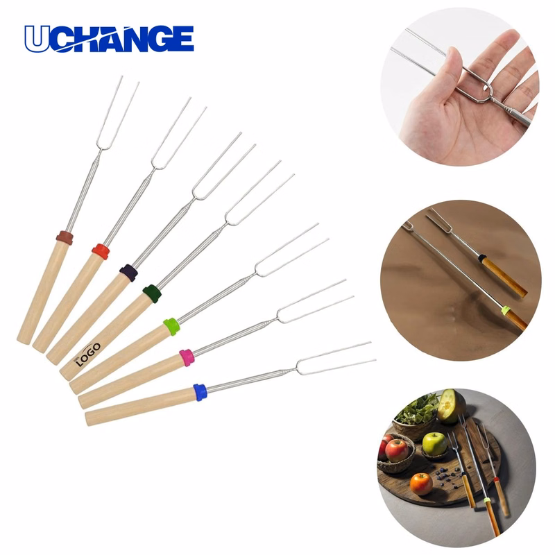 Telescopic BBQ Fork Tool for Grilling