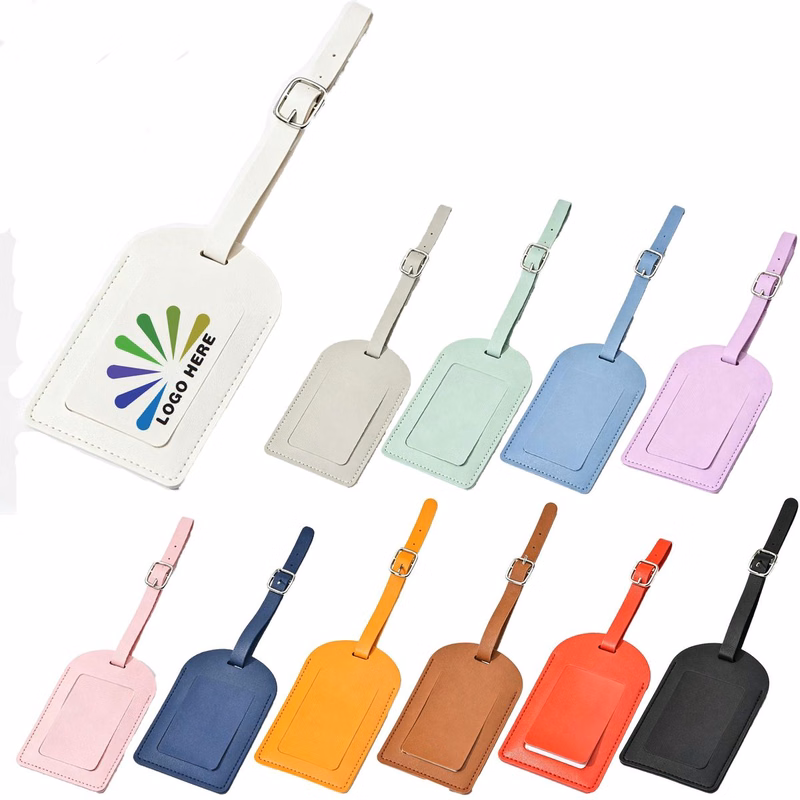 Custom Multi-Color Logo PU Leather Luggage Tag