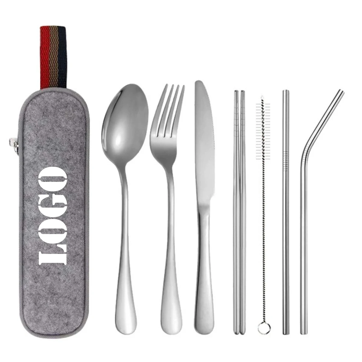 7 Piece Stainless Steel Picnic Camping Tableware Set 1