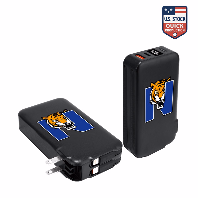 20W Corded Power Bank with Built-In AC Adapter (10,000mAh)