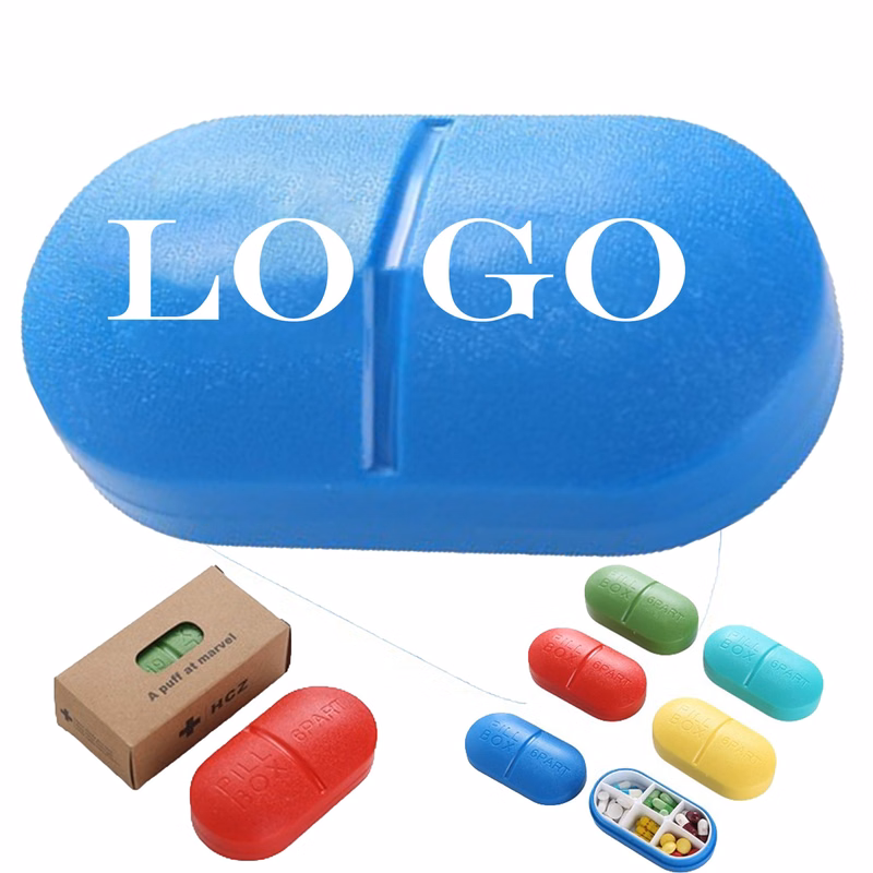 Pill Six-Compartment Plastic Box