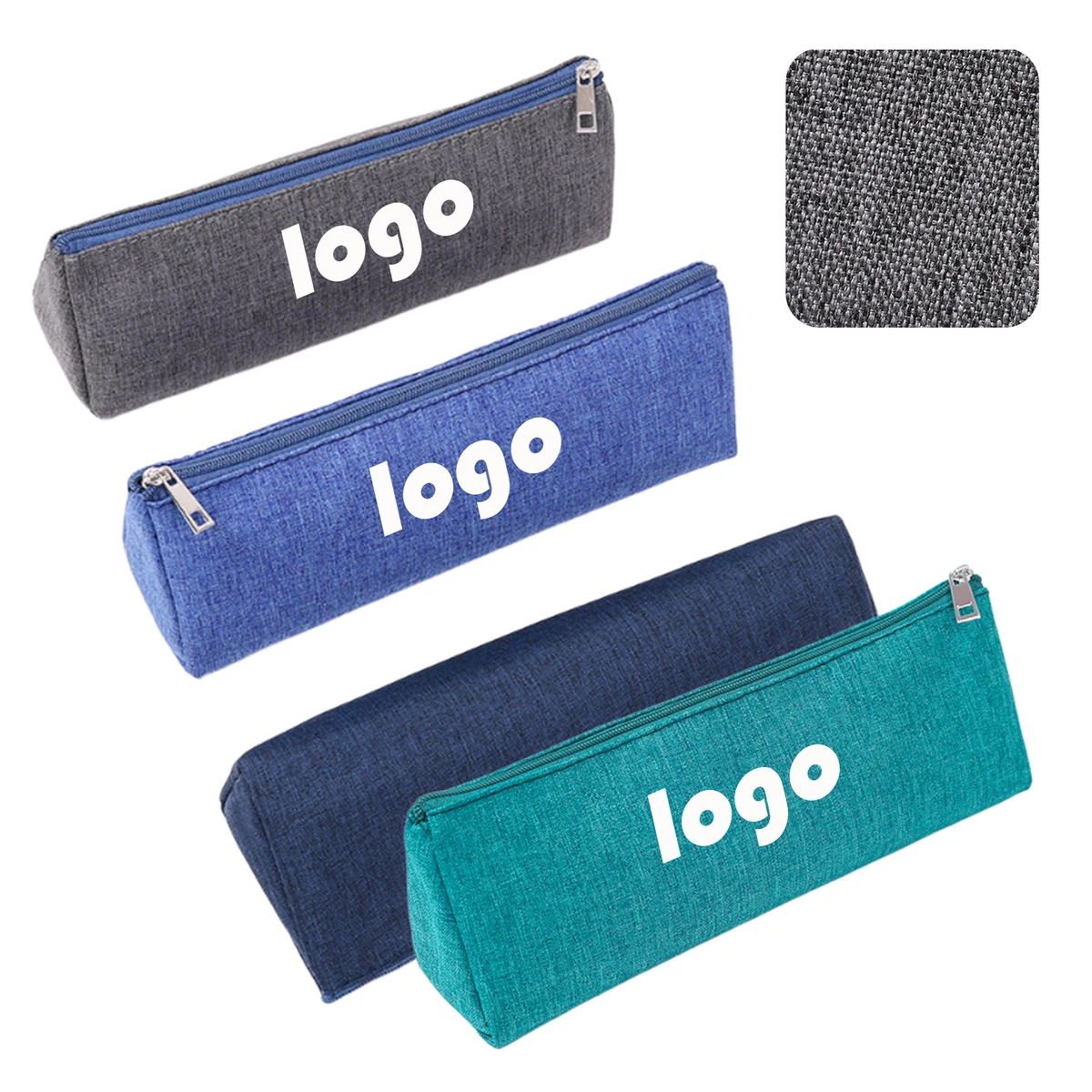 Custom Logo Triangle Pencil Pouch 1