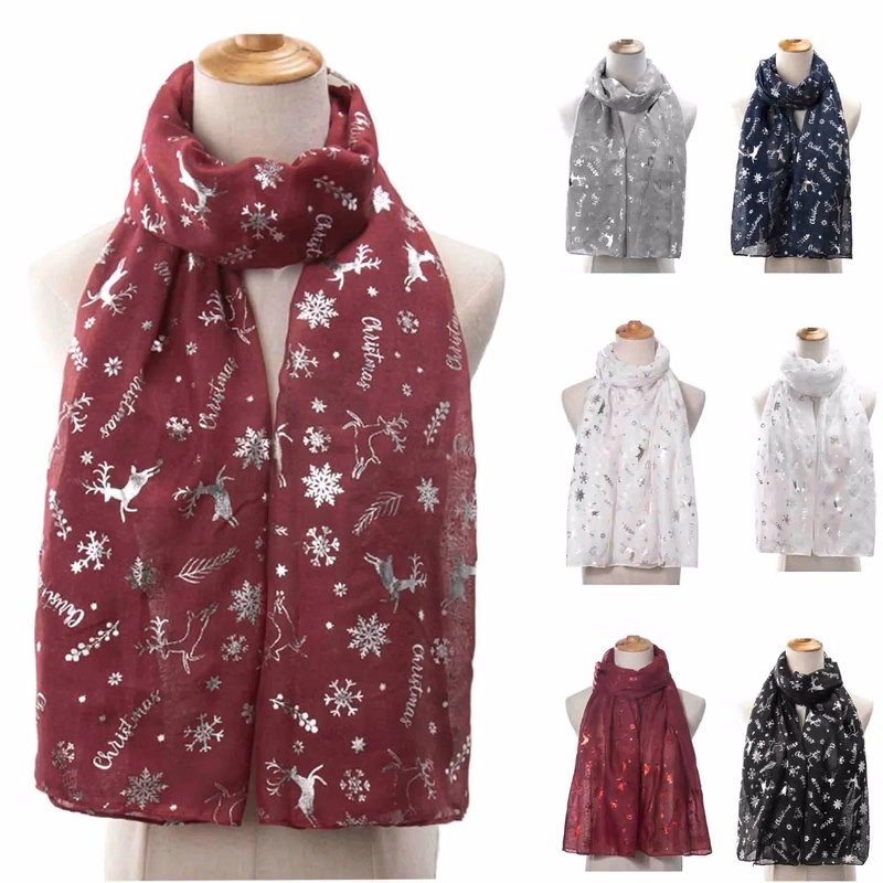 Christmas Soft Scarves Winter Lightweight Snowflake