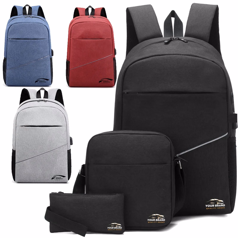 Solid Color Spacious Adjustable Shoulder Straps Backpack