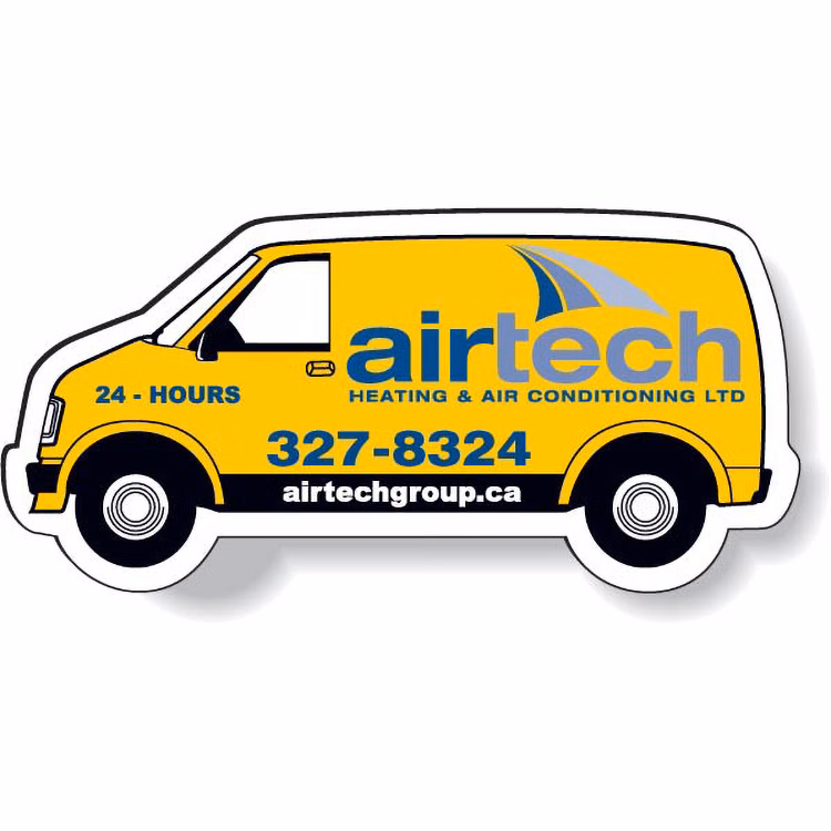 Stock Van Magnet .020 (1.44"x3") Spot Colour Imprint White Matte Vinyl Topcoat