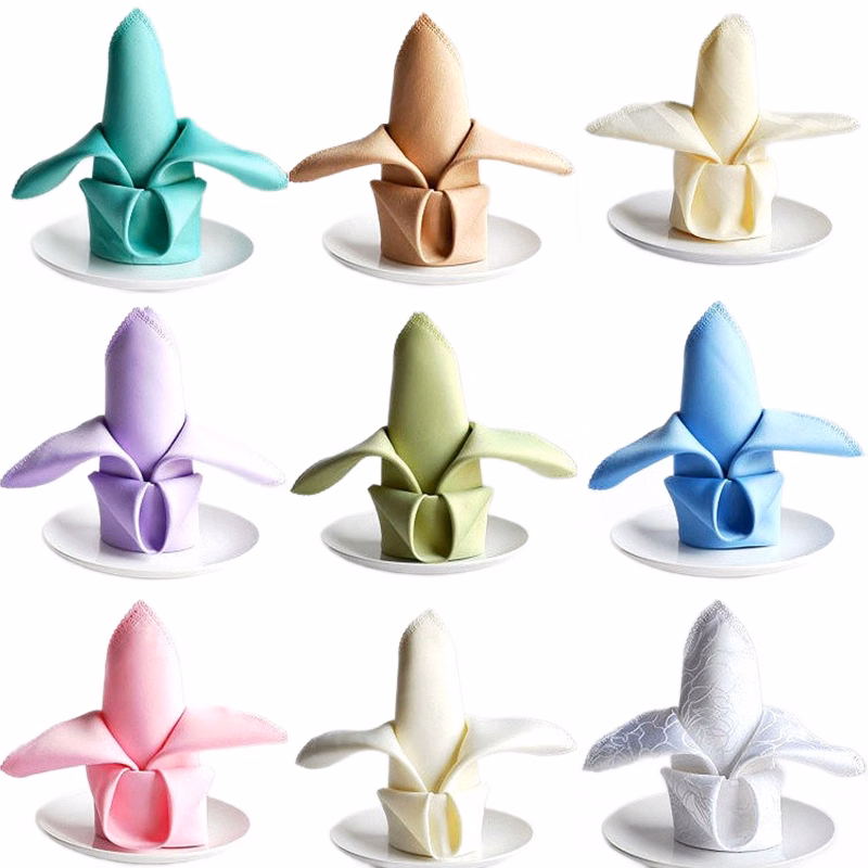 Solid Color Foldable Cloth Napkins