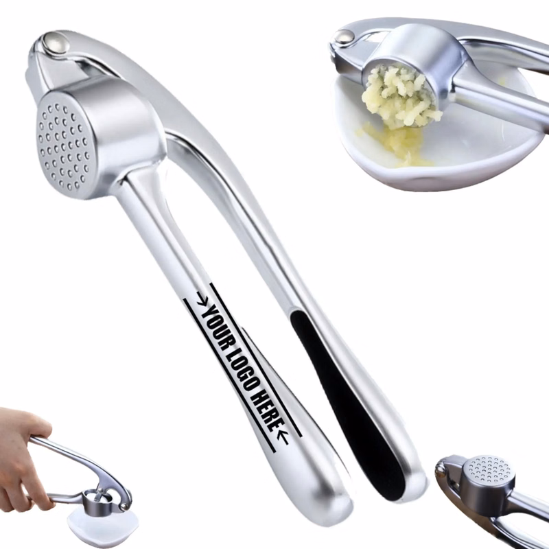 Zinc Alloy Garlic Press With Long-Handled