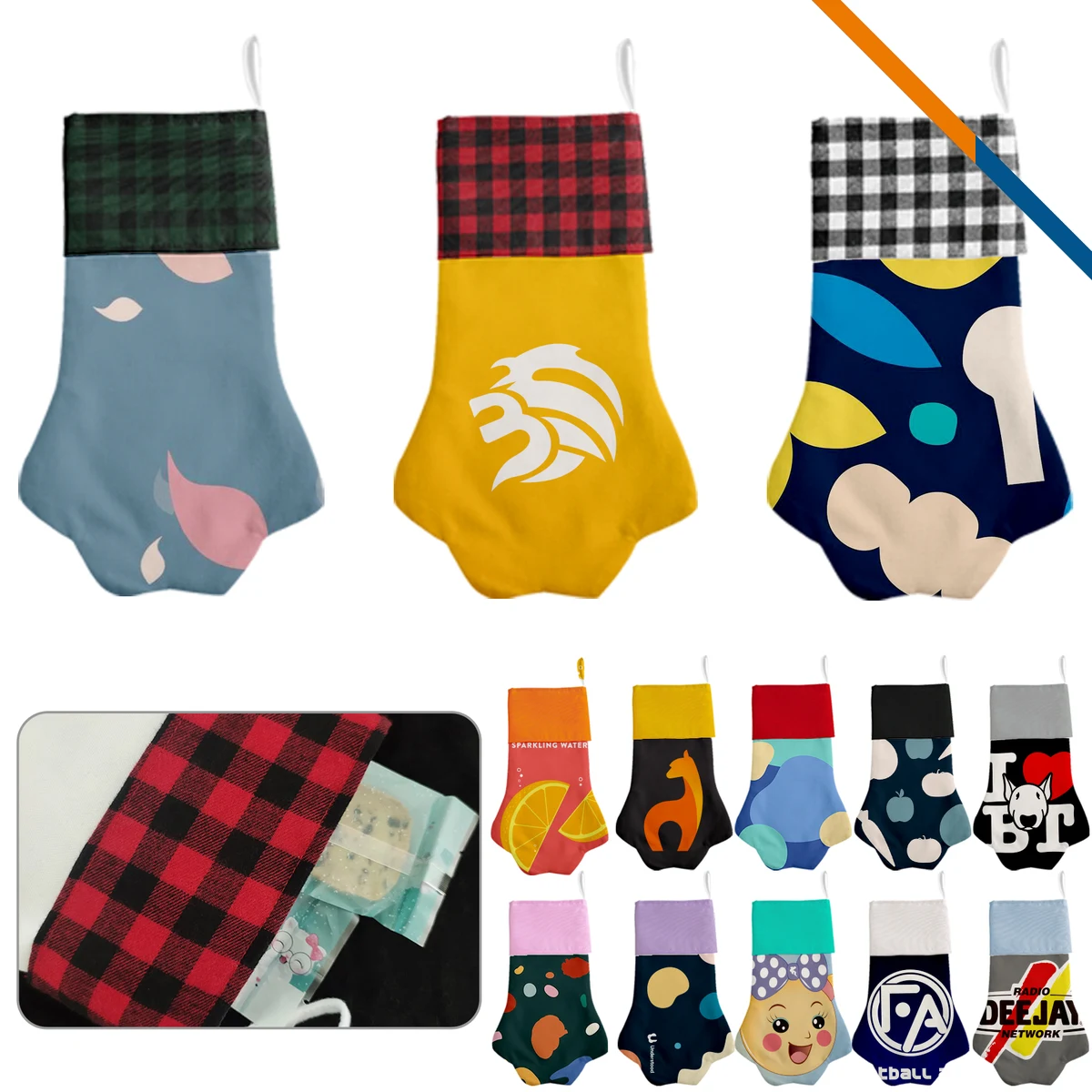 Jude Christmas Stocking, custom tote bag with logo imprint 1