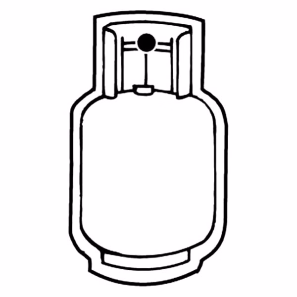 Propane Tank 2 Key Tag - Spot Color