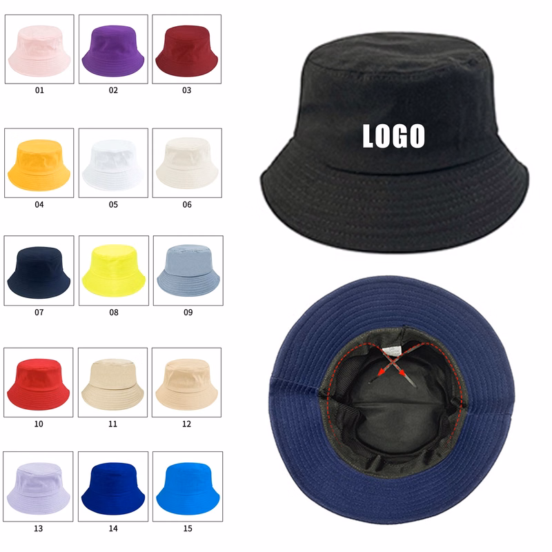 Foldable Cotton Bucket Hats MOQ 50PCS