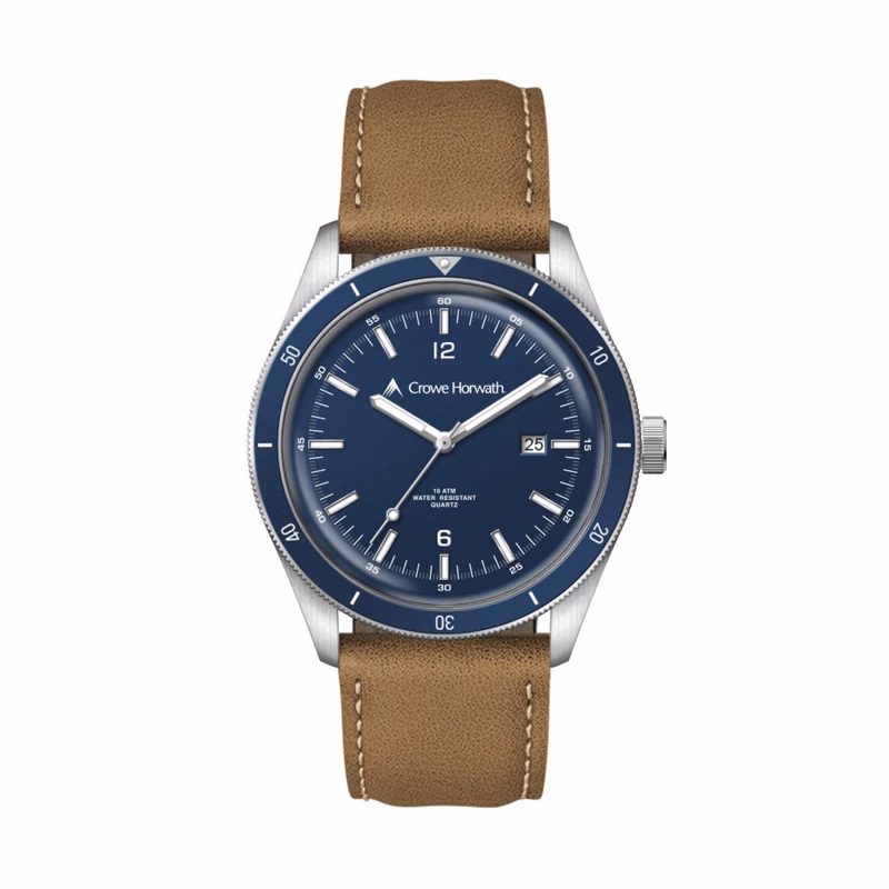 41MM, SS, SILVER CASE, BL BEZEL,  3-HAND MVT, DTE