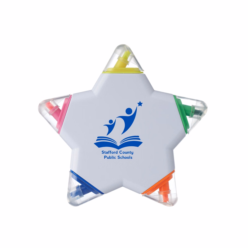 Multi-Color Star Highlighter - Star Highlighter - 5 Color