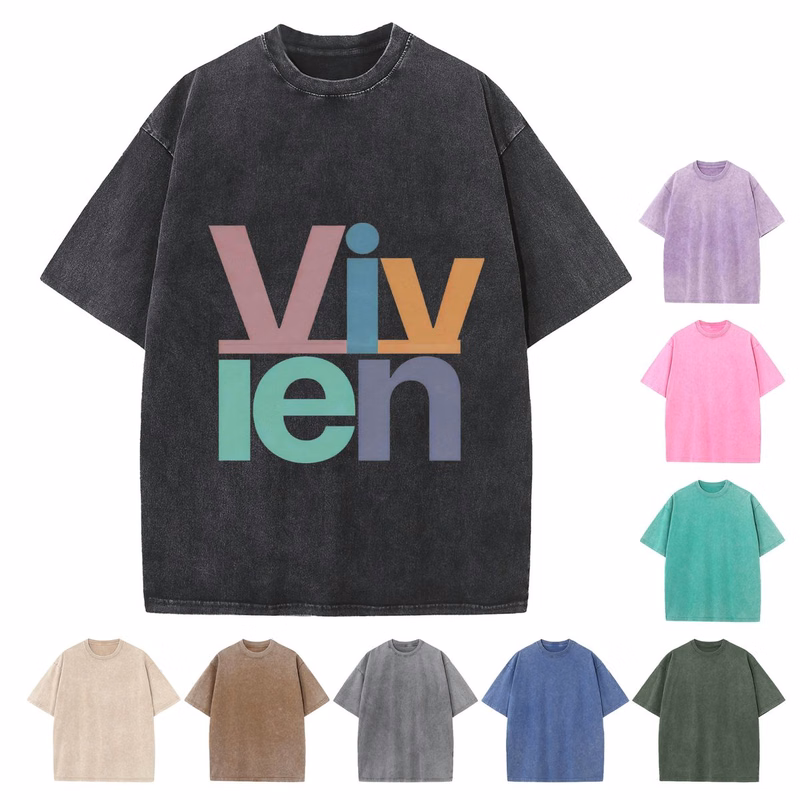 Washed Casual Short Sleeve T Shirt