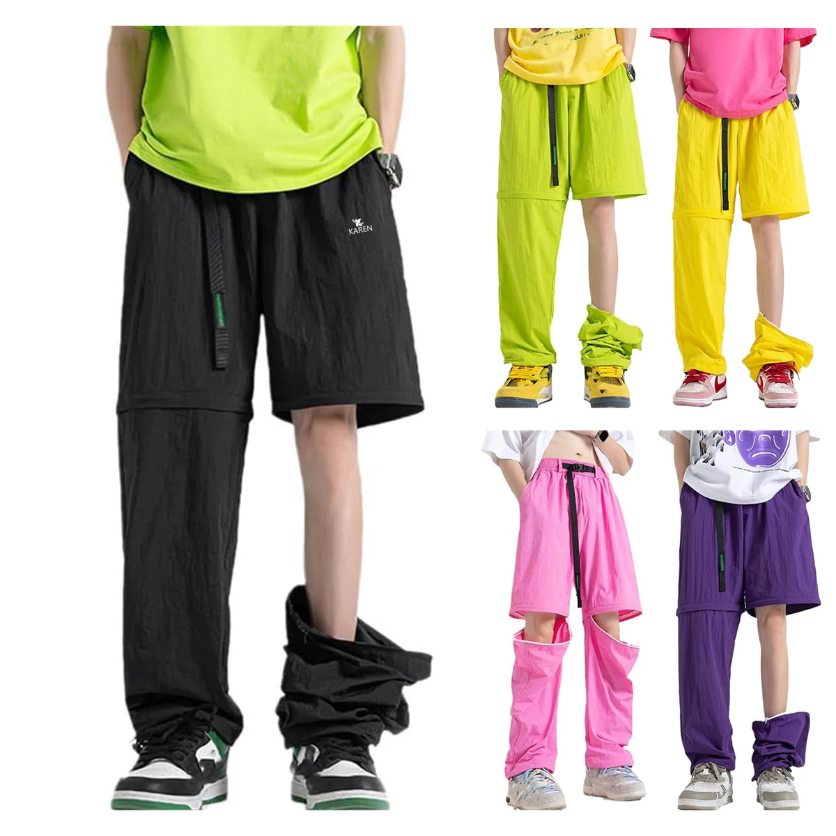 Y2K Baggy Parachute Low Waist Layered Ruched Pants 1