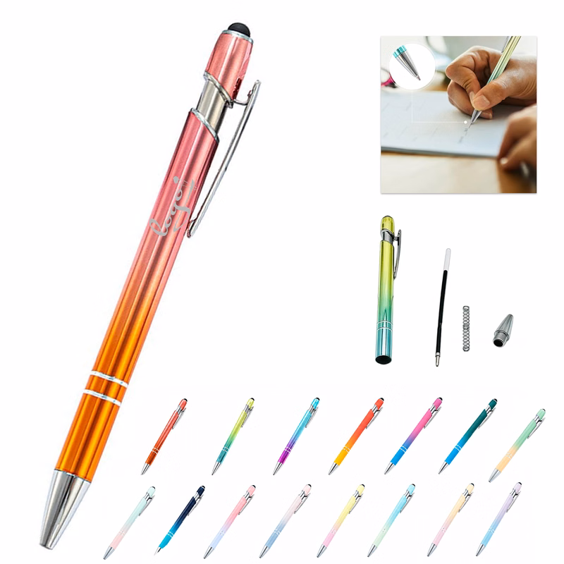 Gradient Metal Stylus Ballpoint Pen
