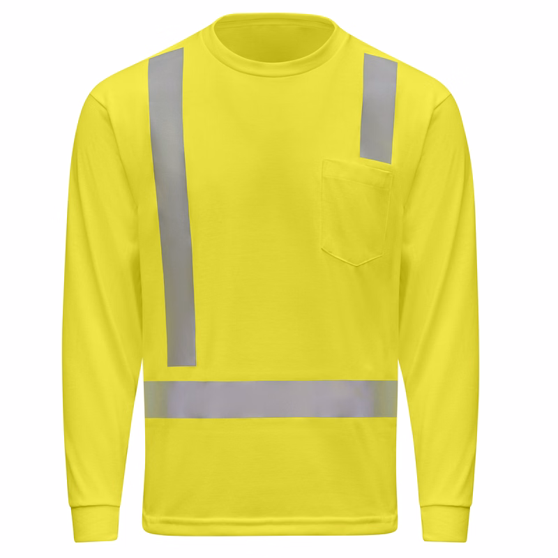 Red Kap® Hi-Visibility Long Sleeve Performance Core Tee, Type R, Class 2