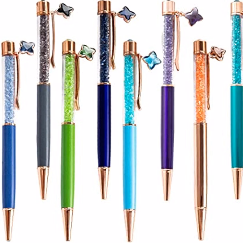 Crystal Pen Four-leaf Clover Pendant Multi-color Metal Ballp