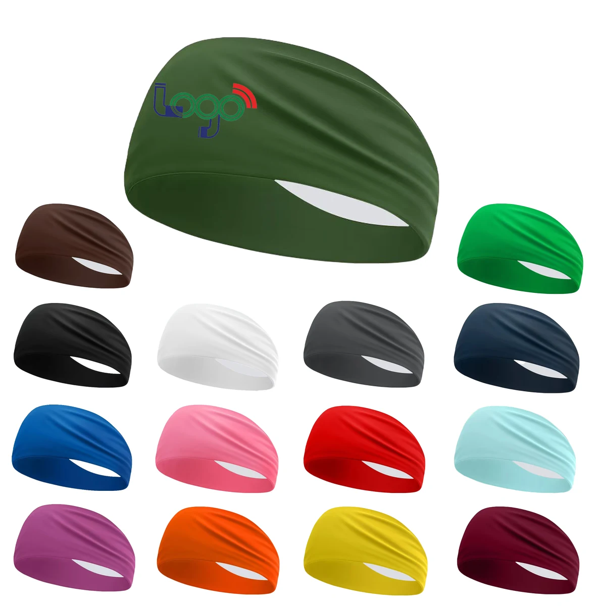 Unisex Milk Silk Wide Quick-Dry Sweatband for Large Heads 1