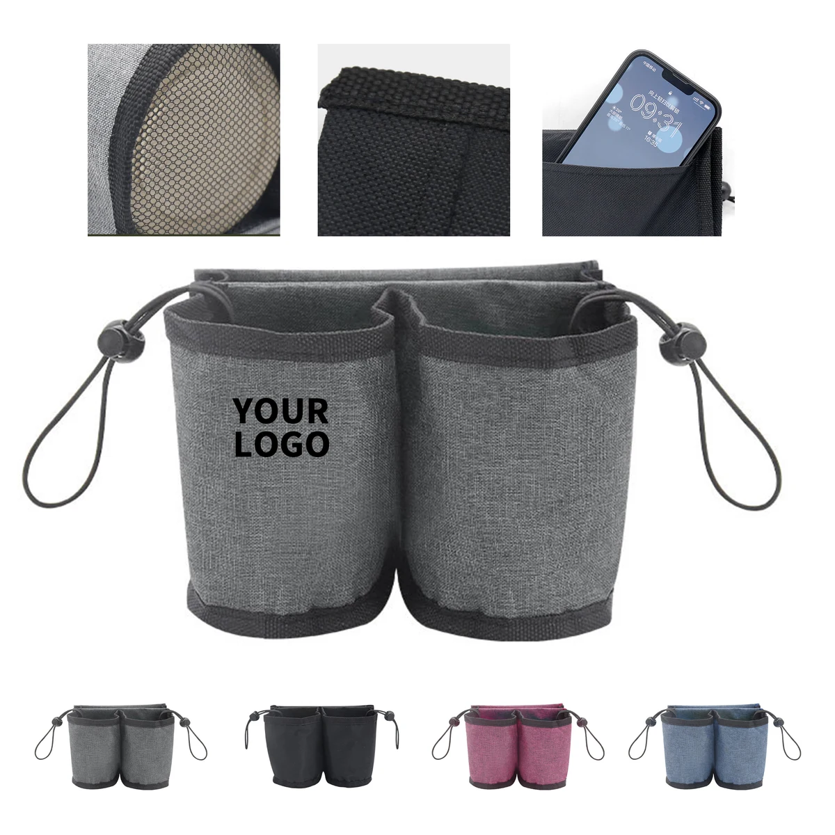 Oxford Luggage Cup Holder Sleeve 6.7" Length X 4.5" Width 1