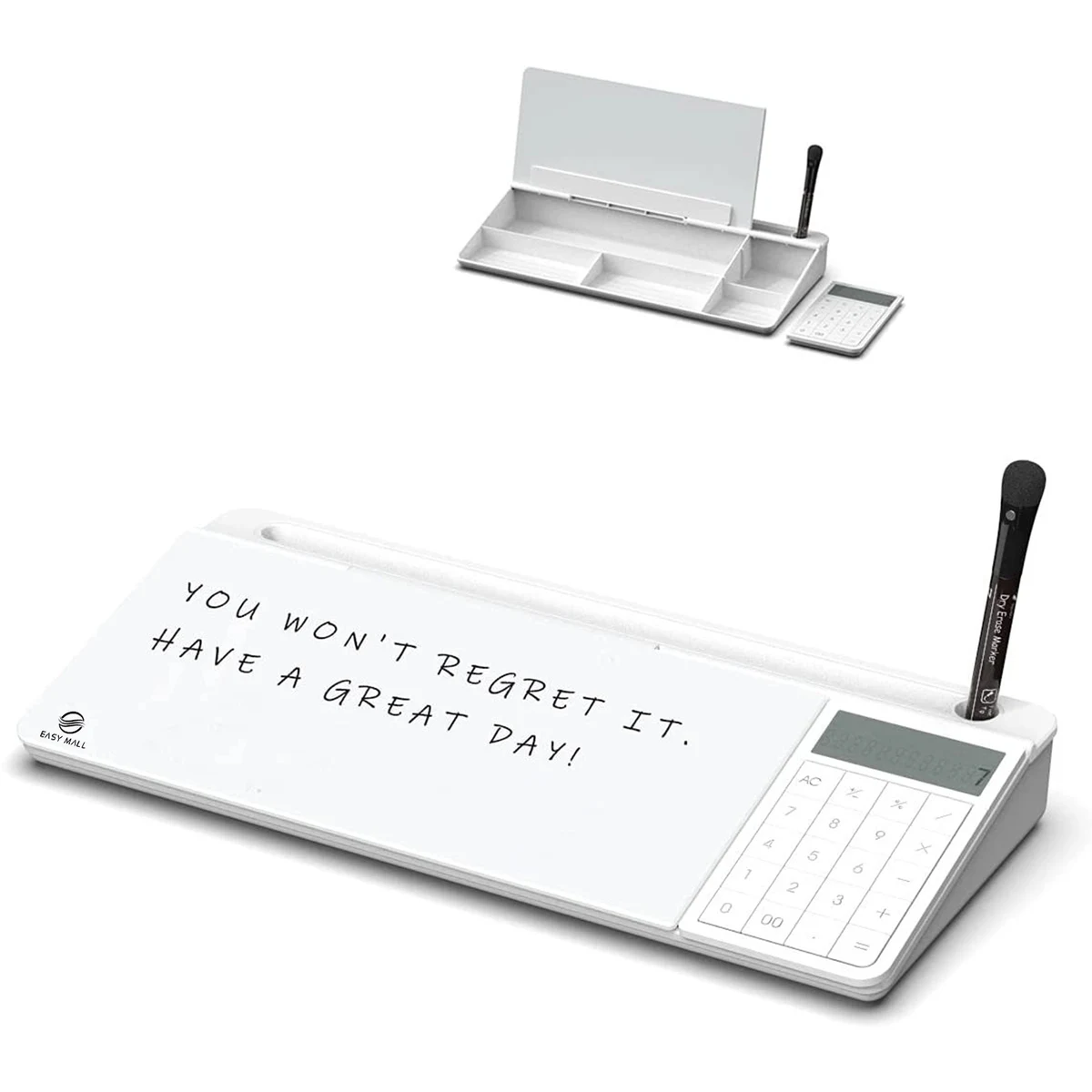 Glass Desktop Whiteboard with Calculator, custom desk accessory with logo imprint 1