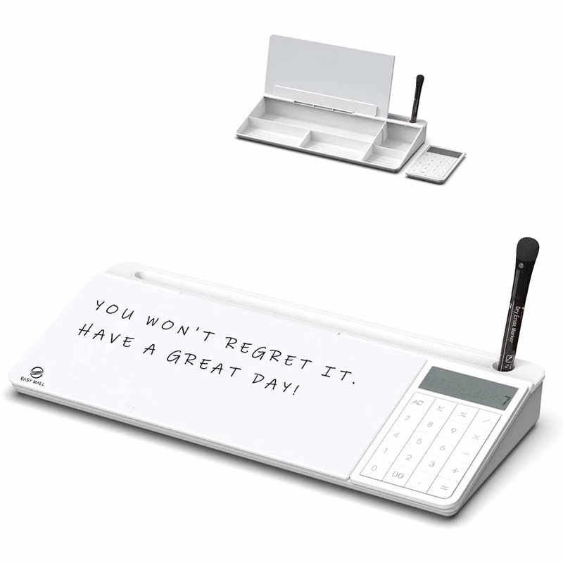 Glass Desktop Whiteboard with Calculator